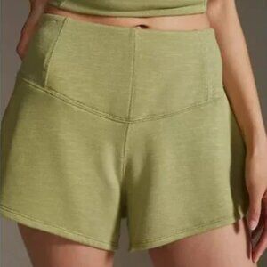 Daily Practice Fitted Corset Shorts in Moss from Anthropologie – Size Medium